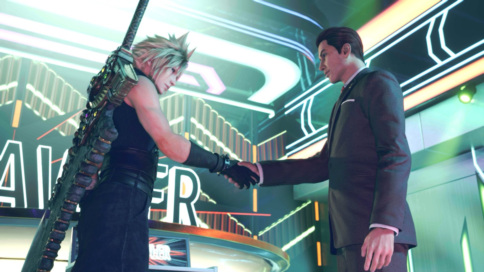 Cloud löst in den Alleskönner-Aufträgen von FF7 Rebirth jede Menge Probleme (Quelle: Square Enix/GIGA).