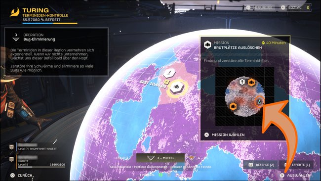 Dieser Kolben markiert eine Mission, bei der ihr in Helldivers 2 Gebäude zerstören müsst. Es gibt noch weitere. (Bildquelle: Screenshot GIGA)