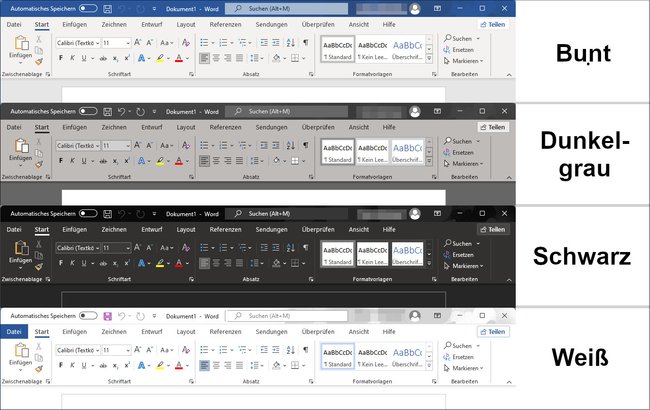 Diese Themes gibt es für Microsoft-Office-Programme. (Bildquelle: GIGA)