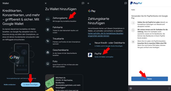 EC-Karte auf Handy PayPal in Google Wallet