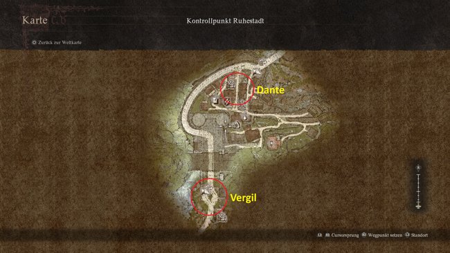 Dante befindet sich auf Vermunder Seite und Vergil auf der anderen Seite des Tors in Battahl (Quelle: Capcom/GIGA).
