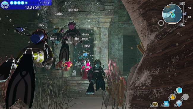 Online erkundet ihr die Unterwasserwelt gemeinsam mit anderen Spielern. (Bildquelle: Nintendo)