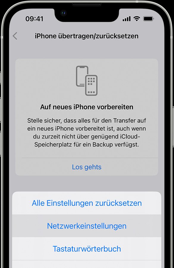 iOS 16: Hier setzt ihr die Netzwerkeinstellungen zurück. (Bildquelle: Apple)