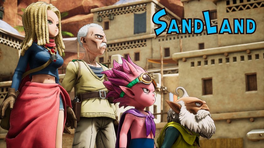 Belzebub, Rao, Sheef und Ann suchen die legendäre Quelle in Sand Land (Bildquelle: Screenshot und Bearbeitung GIGA).