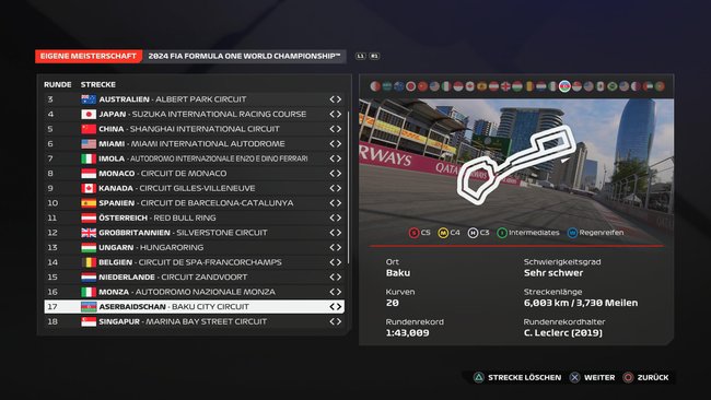 F1 24-Setup: Aserbaidschan