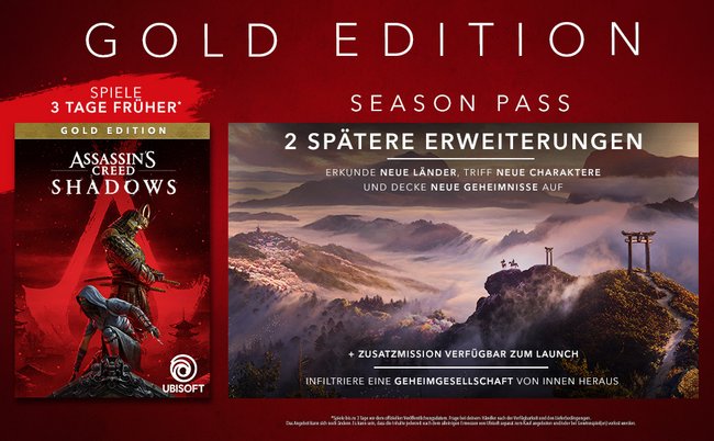 Die Gold Edition von Assassin's Creed Shadows (Bildquelle: Ubisoft).