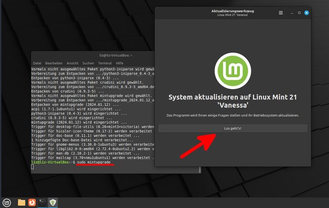 So startet ihr das Upgrade-Programm in Linux Mint. (Bildquelle: GIGA)