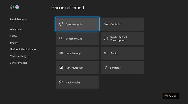 Barrierefreiheit auf der Xbox