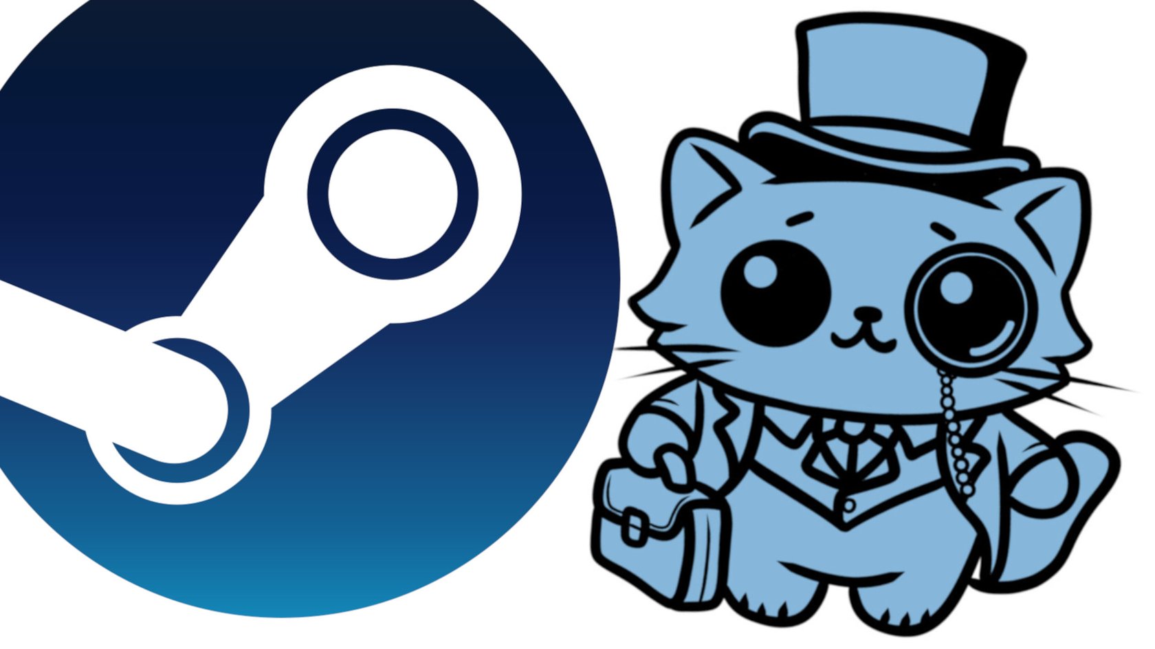 Das Bild zeigt einen Screenshot aus Cats und das Steam-Logo
