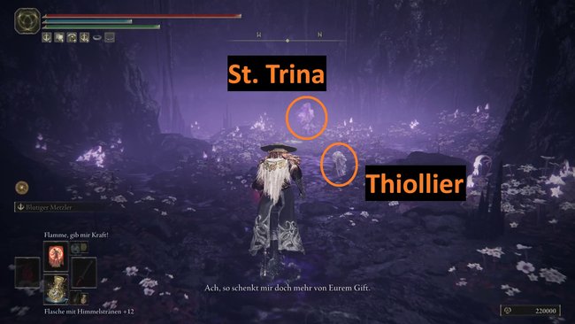 Thiollier muss in der Höhle bei St. Trina auftauchen, damit es weitergehen kann (Bildquelle: Screenshot und Bearbeitung GIGA).