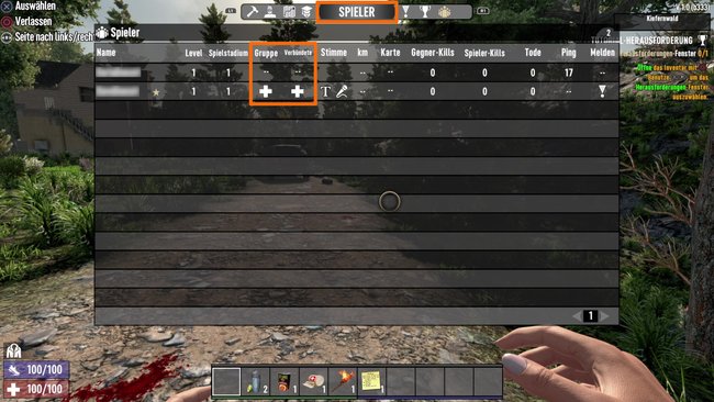 7 days to die gruppe bilden