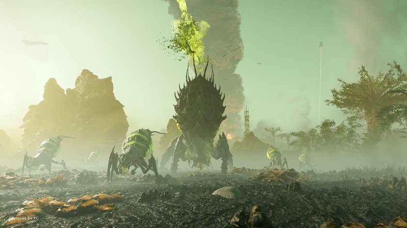 Das Bild zeigt einen Screenshot aus Helldivers 2