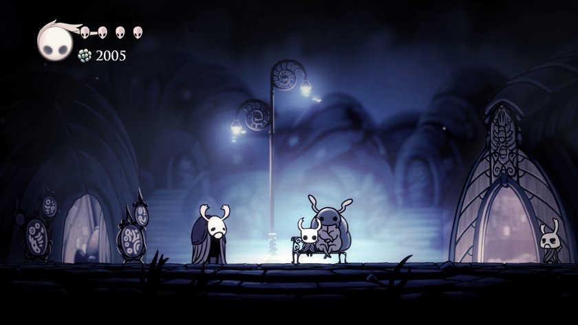 Das Bild zeigt einen Screenshot aus Hollow Knight