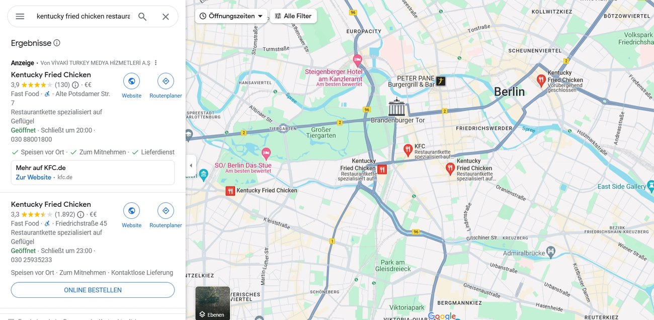 Lokale In Der Nähe Vom Standort