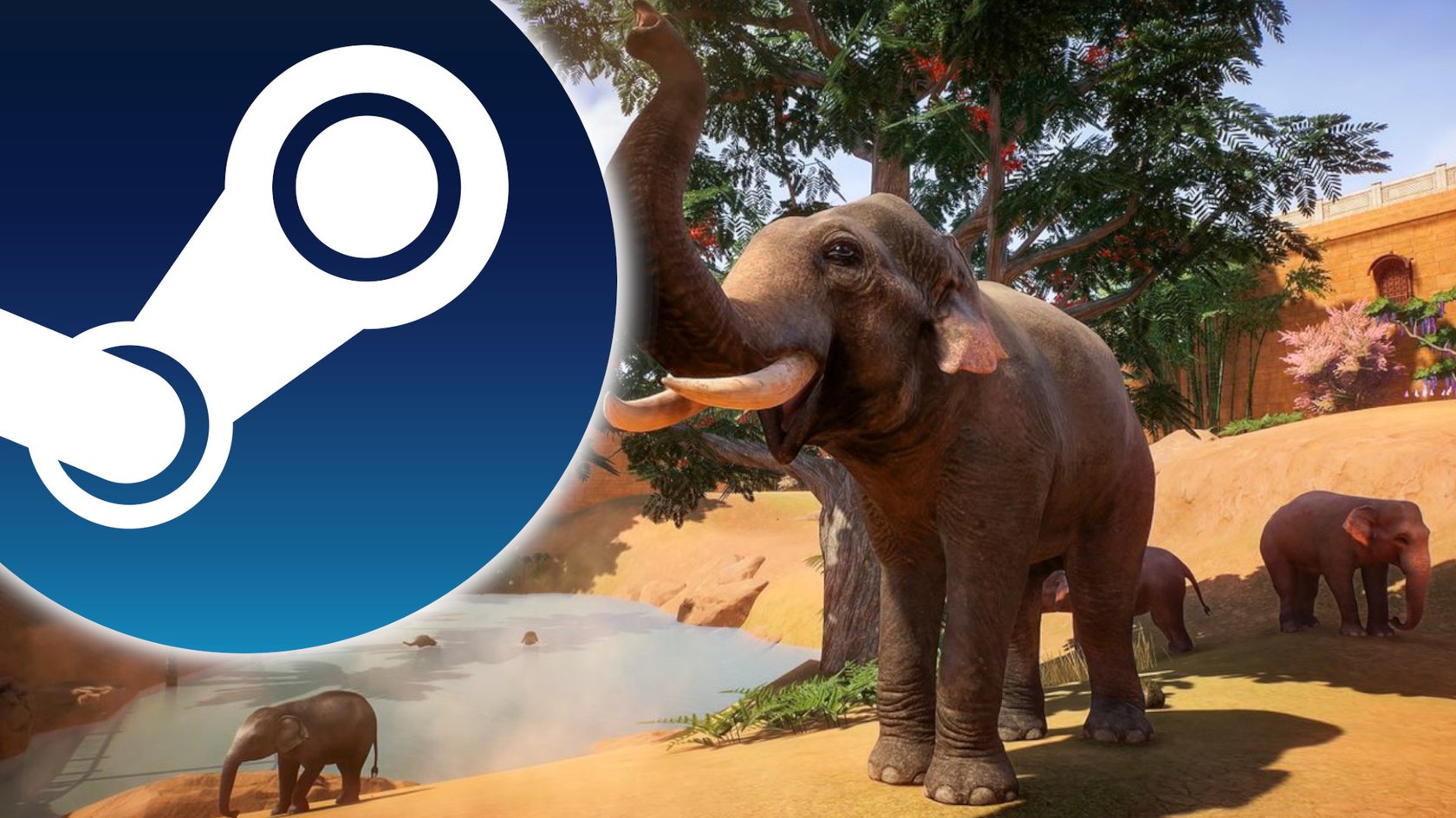 Szene aus dem Spiel Planet Zoo.