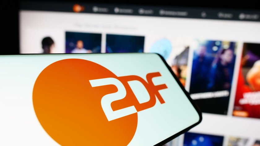 Das ZDF-Logo auf einem Smartphone.