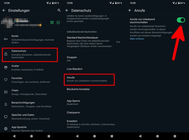 So deaktiviert ihr Anrufe von Unbekannten in WhatsApp (Bildquelle: Screenshot GIGA)