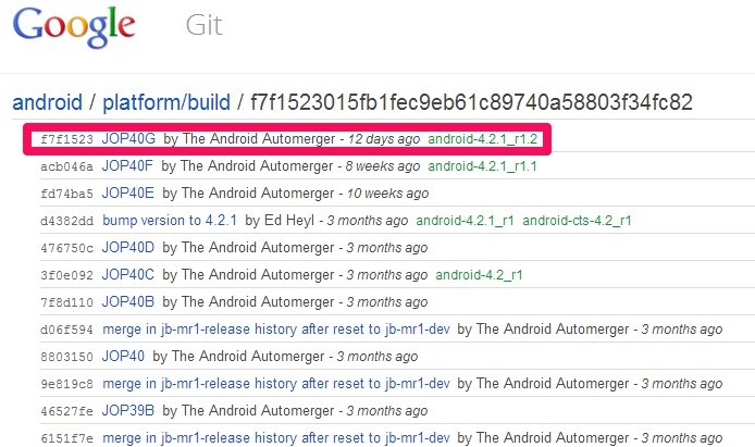 AOSP: Um Android-Version 4.2.1_r1.2 ergänzt