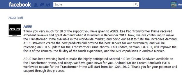 ASUS Transformer Prime: Bootloader Unlock-Tool kommt, ICS am 12. Januar