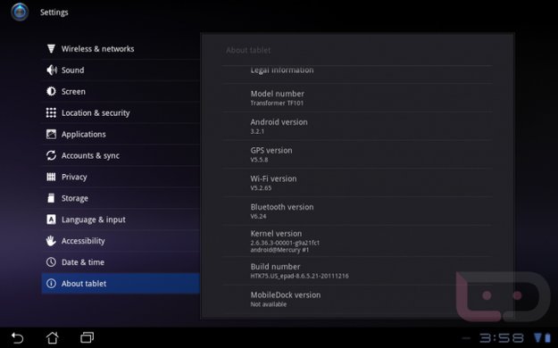 ASUS Transformer: Noch ein Update, noch kein ICS