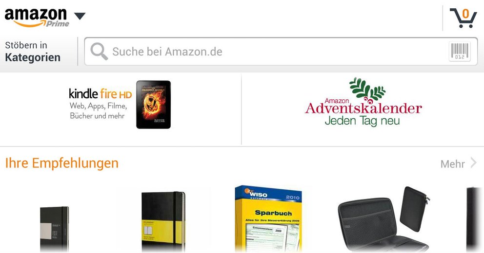 Amazon-App: Update bringt Wunschzettel und Blitzangebote