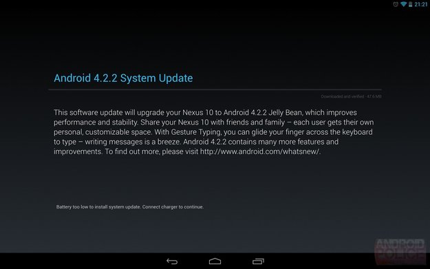 Android 4.2.2-Update: Galaxy Nexus, Nexus 7 und 10 werden versorgt