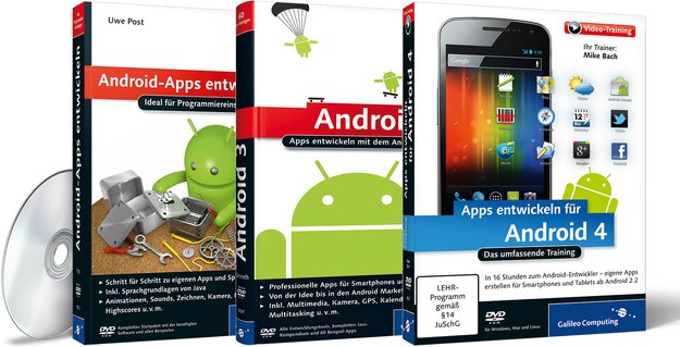 Android-Apps selbst entwickeln: Fachbücher und Video-Trainings von Galileo Press