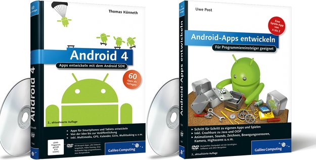 Androids-Apps programmieren: 10 Trainingsbücher von Galileo Press zu verlosen