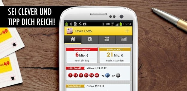 Clever Lotto: 6aus49 und Eurojackpot auf dem Smartphone knacken