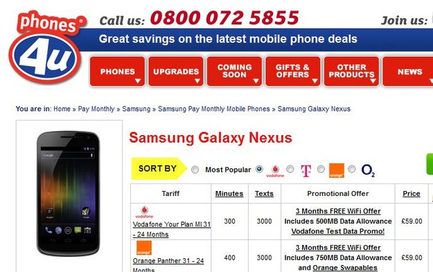 Galaxy Nexus: Android 4.0-Smartphone in UK verfügbar