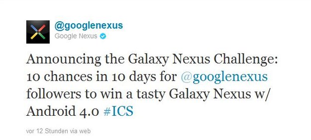 Galaxy Nexus: Via Twitter gewinnen oder bei Amazon für 542 Euro vorbestellen