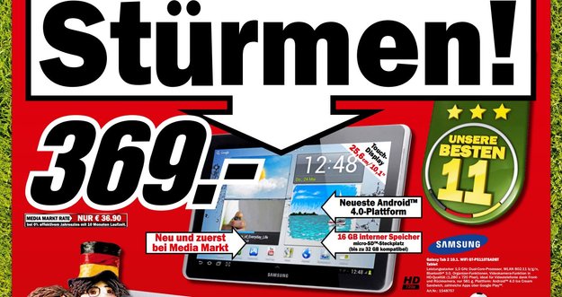 Samsung Galaxy Tab 2: 10.1 für 369 Euro, 7.0 ab 299 Euro