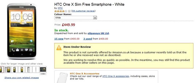 HTC One X: Von Amazon UK aus dem Portfolio entfernt