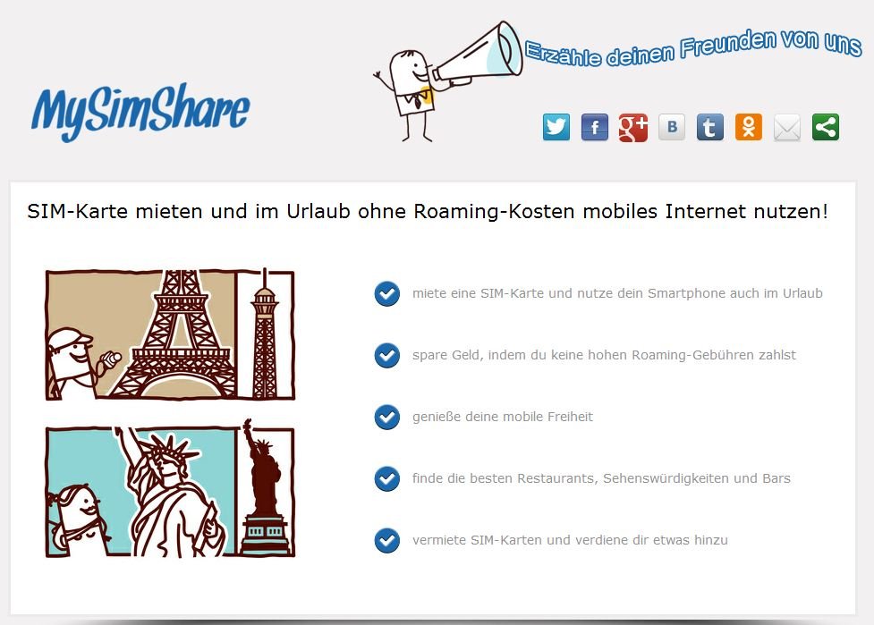 MySimShare: Service zum Verleih von SIM-Karten kurz vor dem Start
