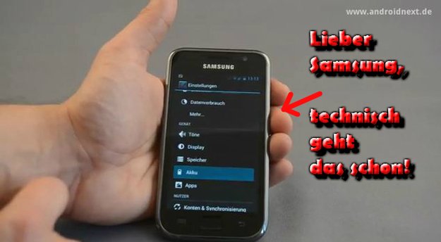 Samsung Galaxy S: Kein Android 4.0-Upgrade, Samsung erklärt sich
