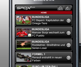 SPOX.com Mobile: Sport-App mit Tor-Alarm für Android