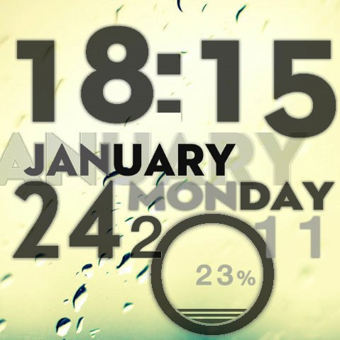 Live Wallpaper-Nachschub: Typography Wall und Simply Clock