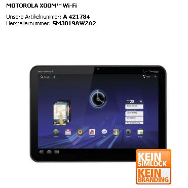 Motorola XOOM WiFi ab Ende Juni erhältlich