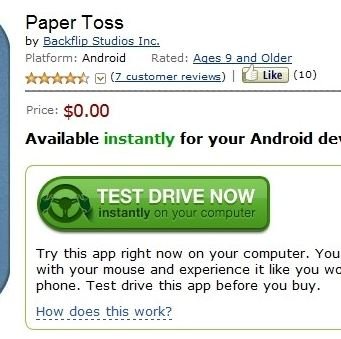 Amazon Appstore: Test Drive-Feature als Alleinstellungsmerkmal?