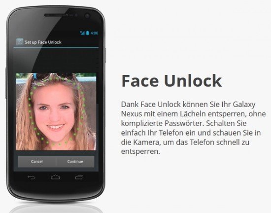 Face Unlock - Entsperrung durch Gesichtserkennung ist nicht effektiv