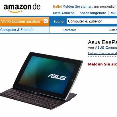 Asus Eee Pad Slider schon bei Amazon gelistet