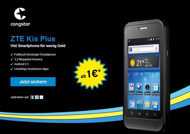 ZTE Kis Plus: Der passende Tarif zum günstigen 3,5-Zoller
