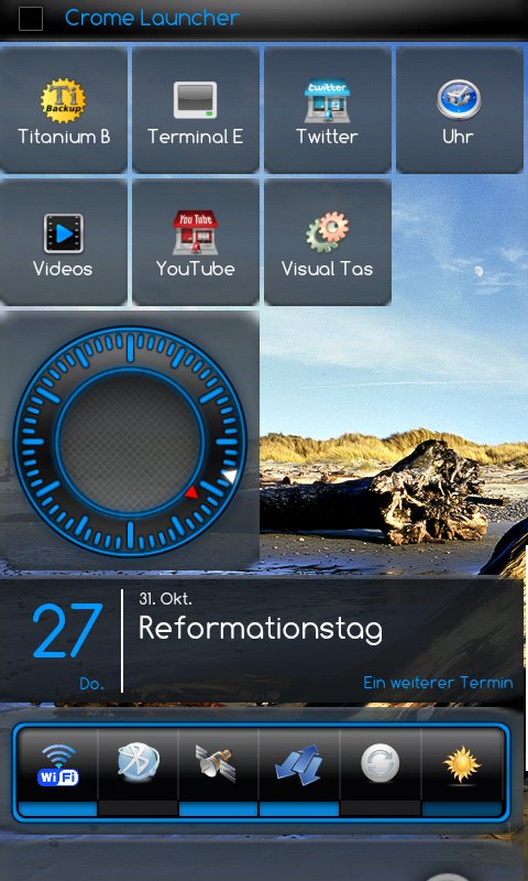 Crome Launcher - Neuer vertikaler Homescreen (Download)