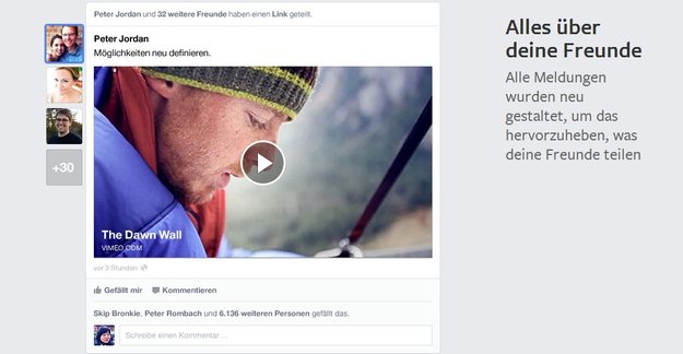 Facebook: Neues Newsfeed-Layout für Web und Mobile vorgestellt