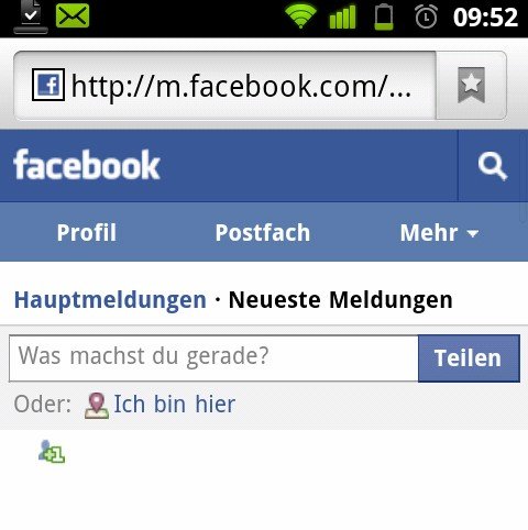 Facebook mit neuer mobiler Website