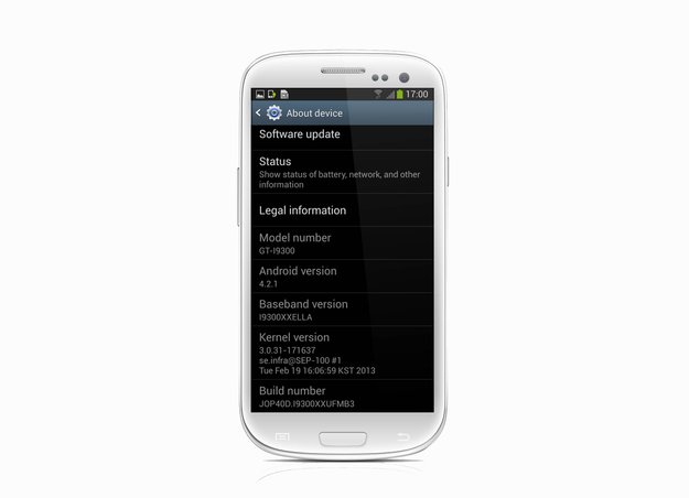 Samsung Galaxy S3: Android 4.2-basierte Firmware XXUFMB3 geleakt