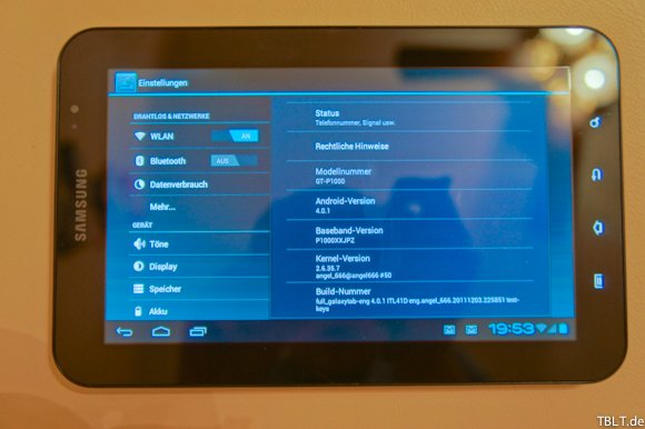 Samsung Galaxy Tab 7: Android Ice Cream Sandwich im Video