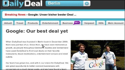Akquisition - Google übernimmt Daily Deal