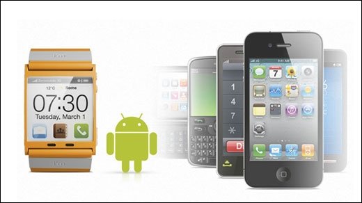 Android OS - WIMM zeigt Armbanduhr mit Googles mobilen Betriebssystem