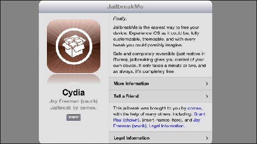 Apple - Jailbreakme.com knackt nun auch iPad 2 mit iOS 4.3.3